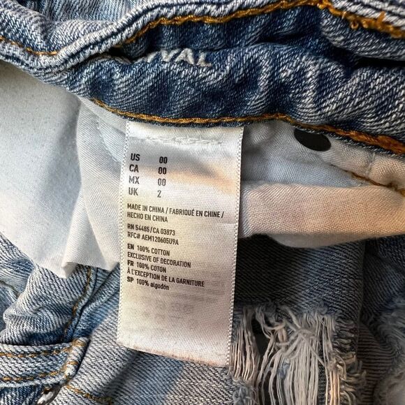 AEO High-Rise Festival Shorts 00 embroidery feathers - Picture 4 of 9